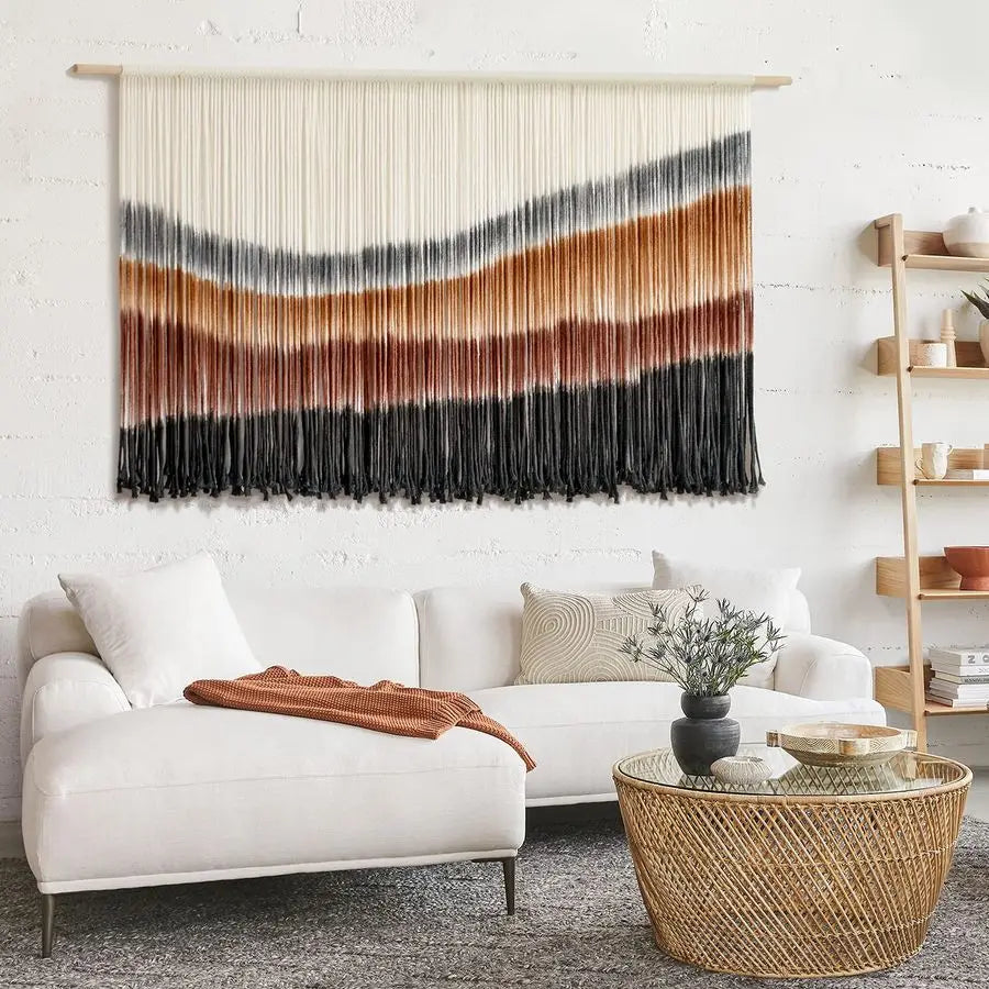 Macrame Wall Hanging Macrame Wall Decor LargeScale TieDye Tapestry Living Home Room Wall Decor 57 Wx 35 L