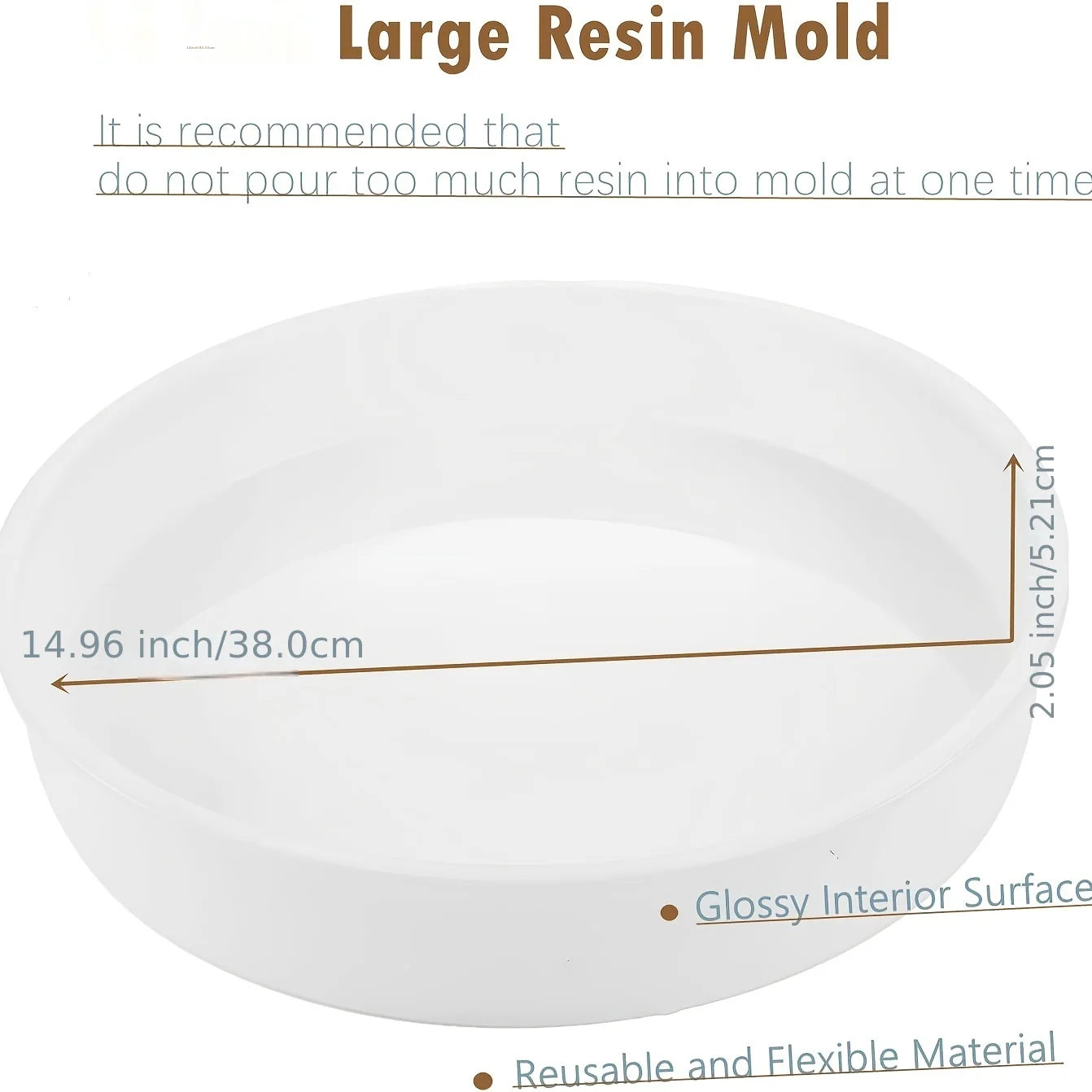 Large Oversize Resin Molds, Large Round Mold Resin Table Mold Epoxy Table Mold For River Table, Charcuterie Board, Cutting Board
