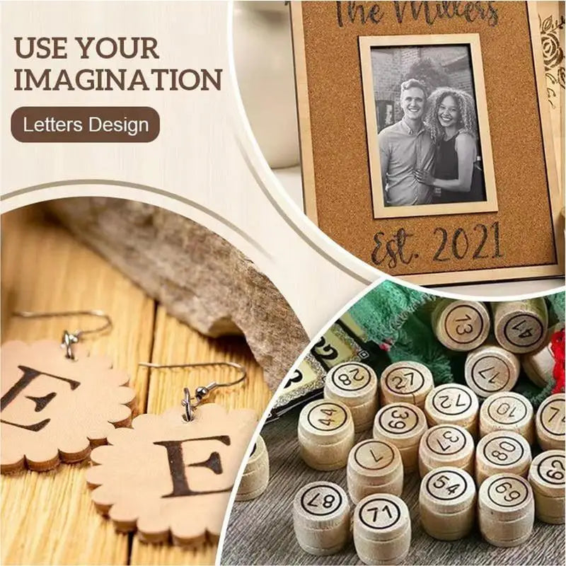 Wood Burning Letter Hot-Stamp Tool Branding Kit