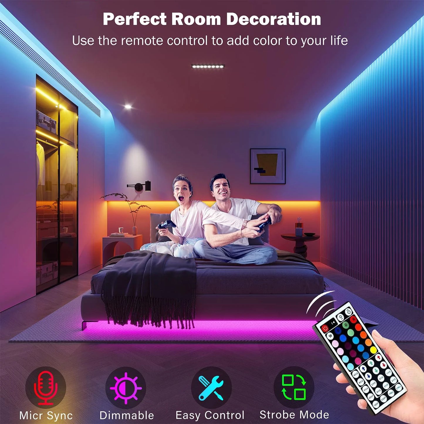 RGB/LED Strip Lights 5m/10m/20m/30m with APP Control