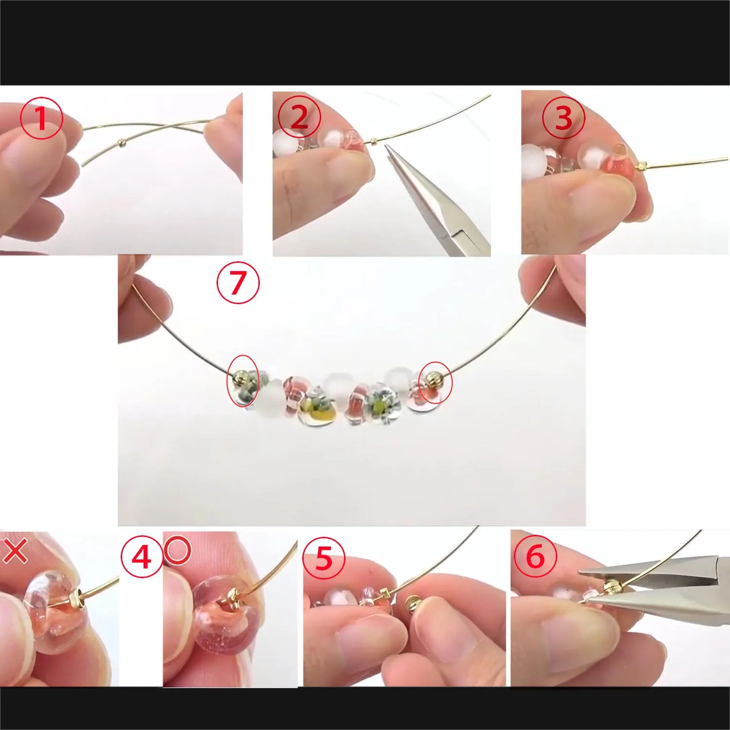 500pcs/lot Gold Silver Copper Ball Crimp End Beads Dia 1.5-3mm