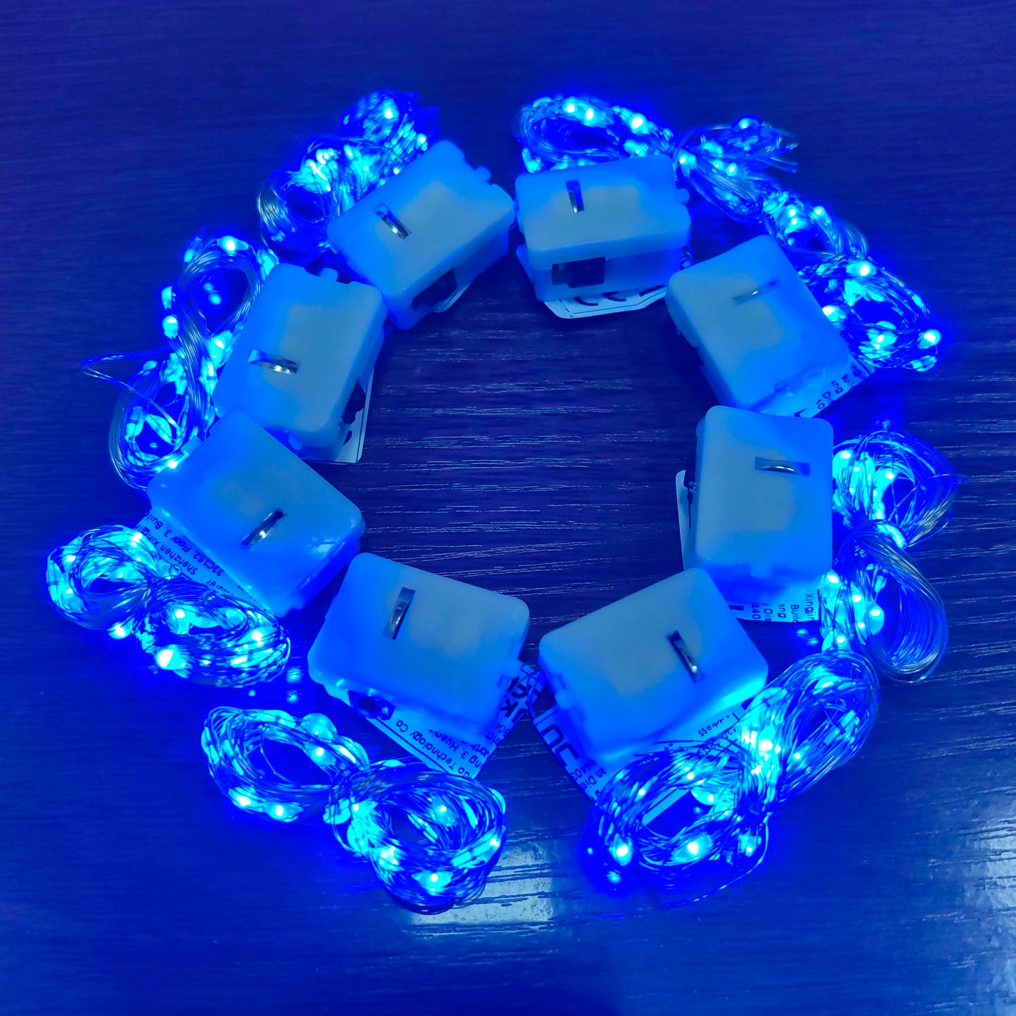 8Pcs 8colors Fairy Lights String Button Battery Home Decor