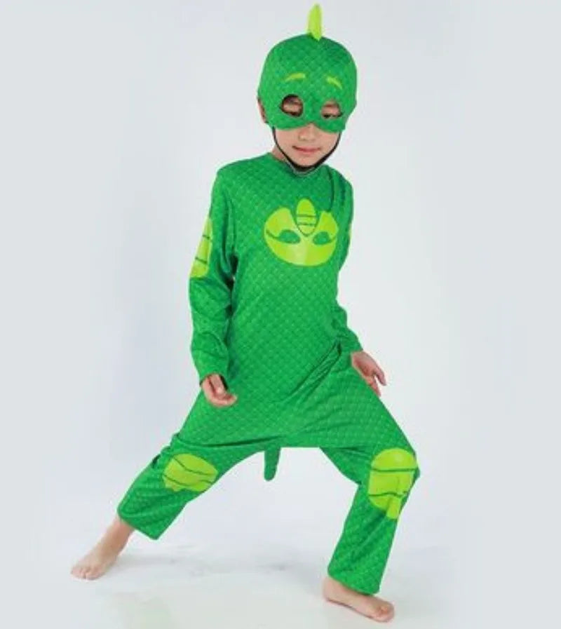 Blue Pajama Boys Girls Anime Hero Costume with Mask
