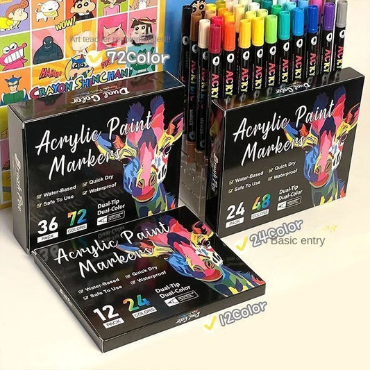 Professional Art Use 48-Color Acrylic Paint Markers