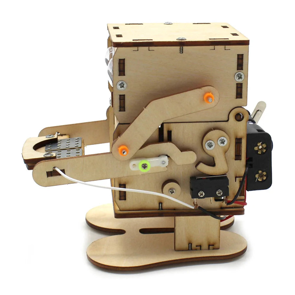 Robot-Eating Coin Wood DIY Model Learning Stem-Project