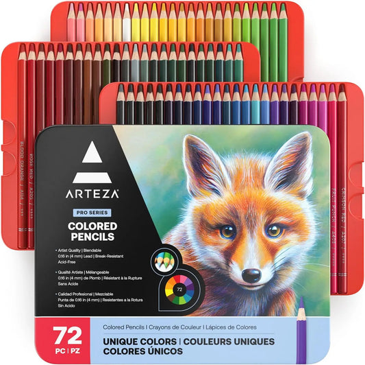 72 Soft Wax-Based Colored Pencils for Artists