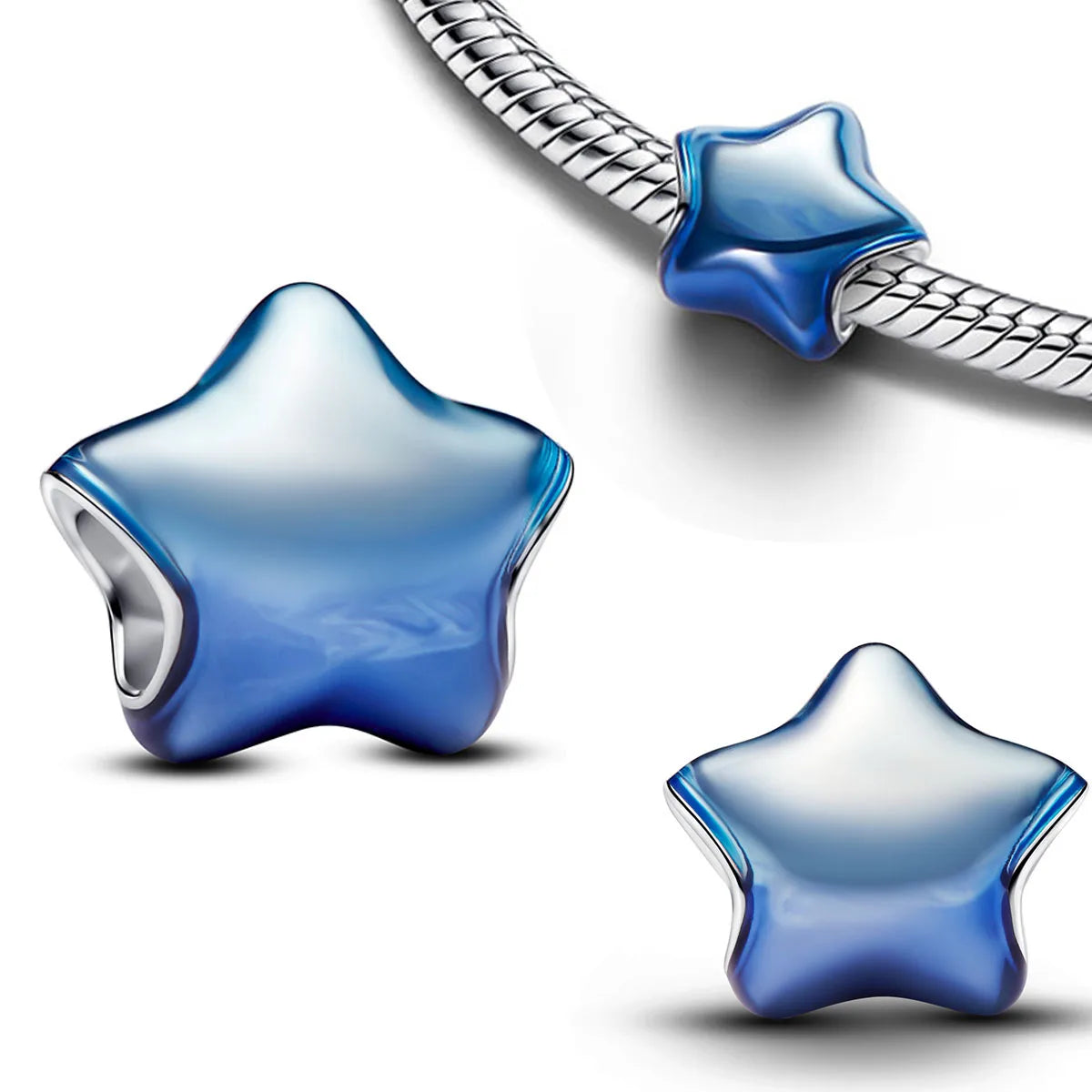 925 Silver Angel Wing Pink Gem Key Charm Pendant