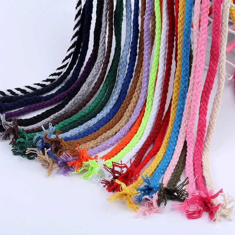 10/5Meters-5mm Colored Cotton Twisted Rope DIY Craft