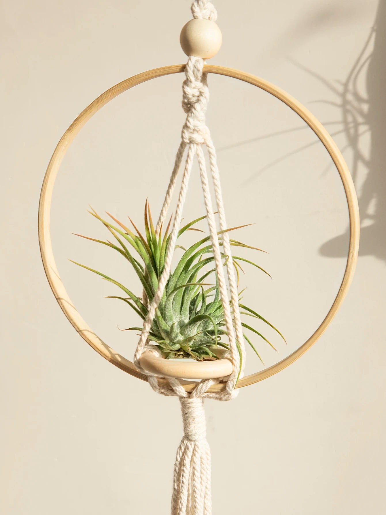 Macrame Air Hanging Planter Flower Pots Boho Home Decor Rope Plant Holder Woven Basket Balcony Garden Bedroom Decorative Gift