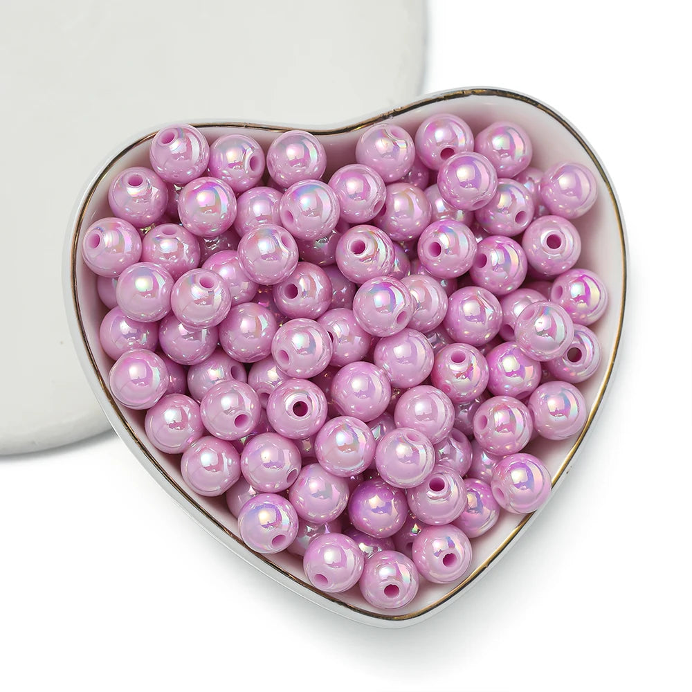 50/100pcs 6/8/10mm Acrylic Beads Spacer Beads