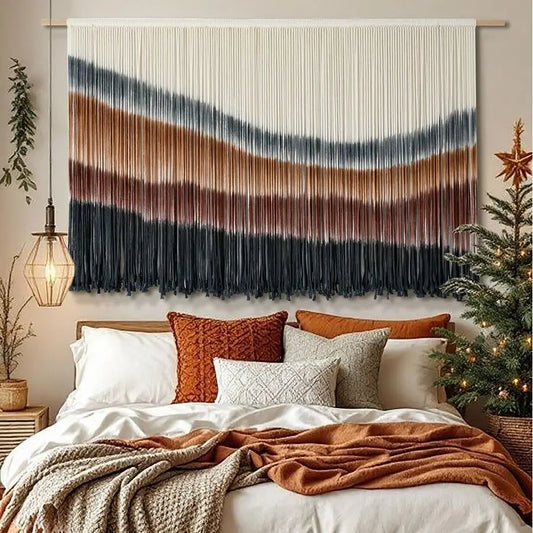 Macrame Wall Hanging Macrame Wall Decor LargeScale TieDye Tapestry Living Home Room Wall Decor 57 Wx 35 L