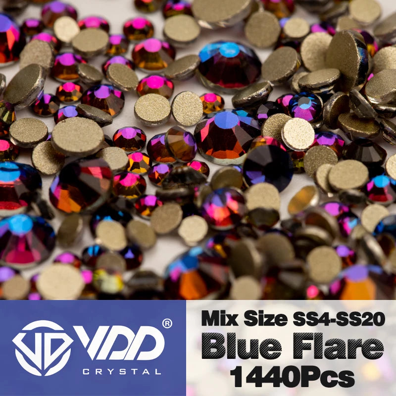 VDD SS4-SS20 Mix Size Clear Crystal FlatBack Rhinestones