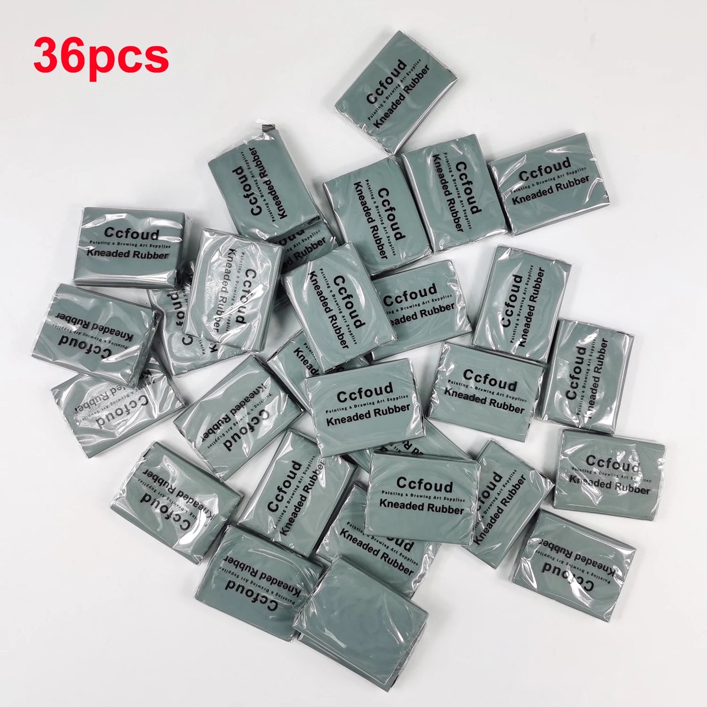 3/6/10/20/36pcs Grey Plasticity Erasers Kneaded Rubber
