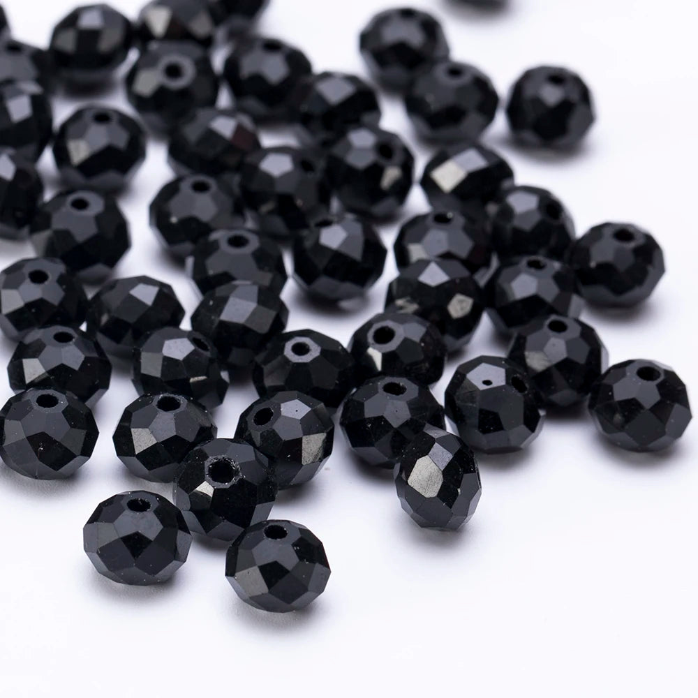 4 6 8 10mm Czech Rondelle Crystal Beads Faceted Glass Beads