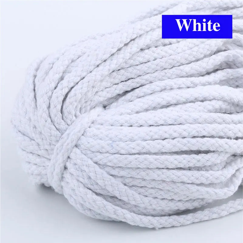 10/5Meters-5mm Colored Cotton Twisted Rope DIY Craft