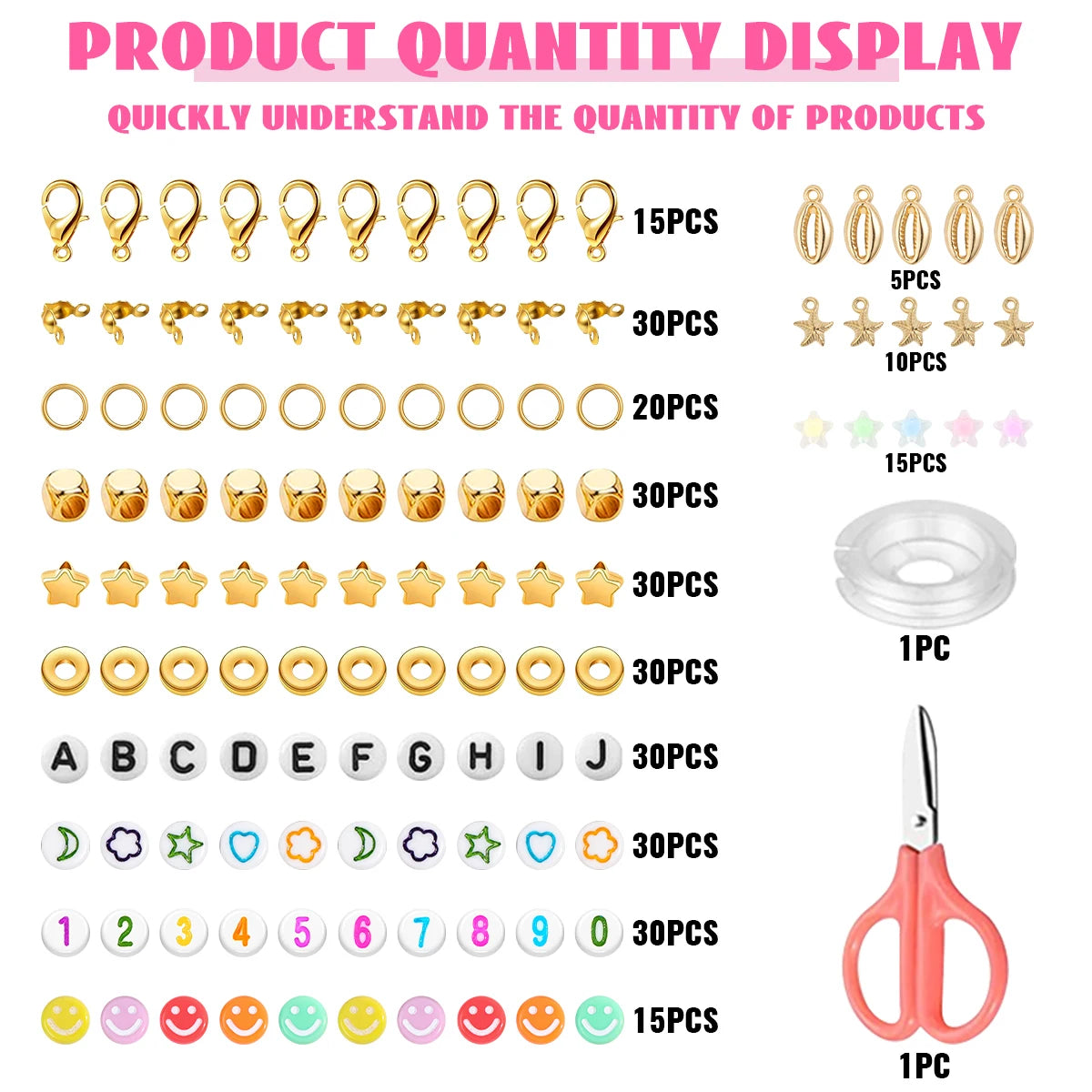 DIY Jewelry Accessories Rainbow Beads Kit