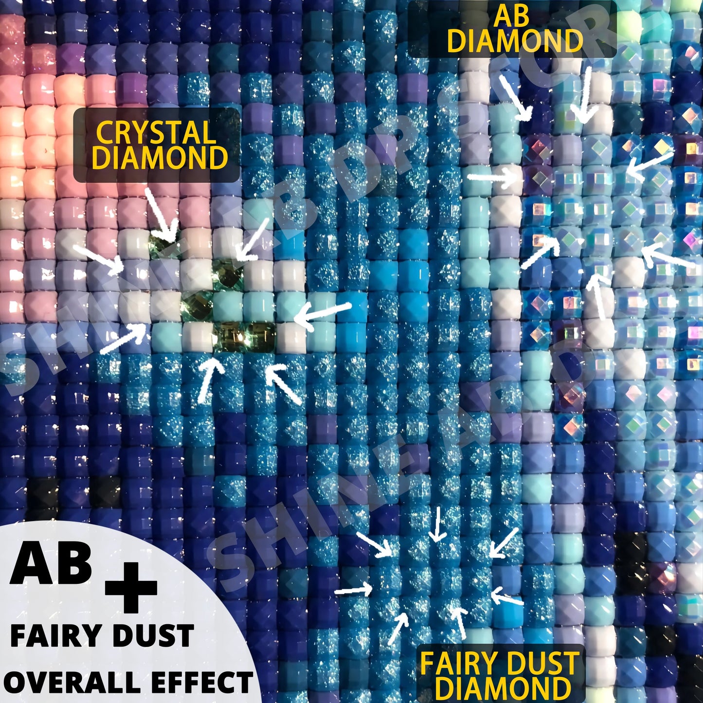 Stained Glass Fairy Dust Disney Cartoon Animal Diamond Painting
