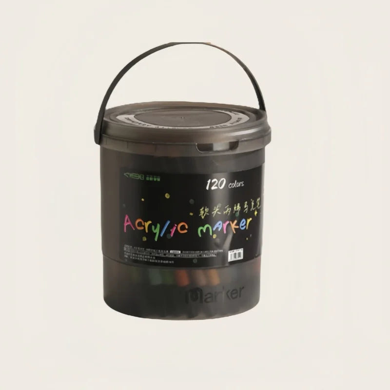 24/36/48/60/80/120 Bucket-cap soft-head acrylic-marker