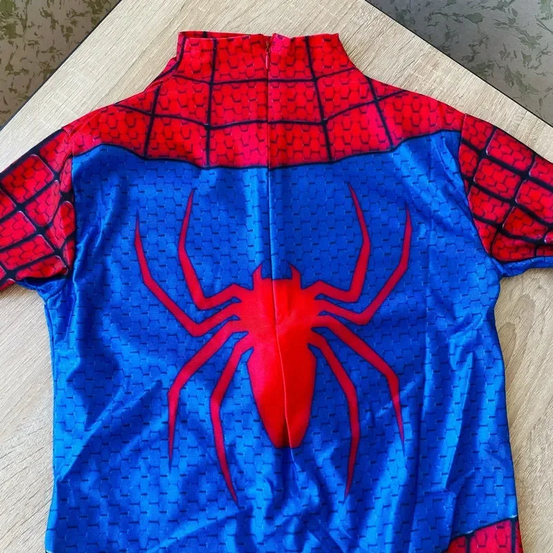 Kids Superhero Spider Costume Spandex Jumpsuit Halloween