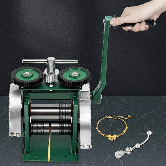 Portable 3-n-1 Manual Jewelry Rolling Mill Machine