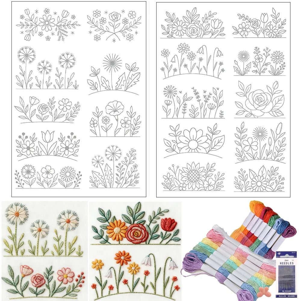 Water-Soluble Stabilizer Embroidery Patterns Stick Stitch Embroidery
