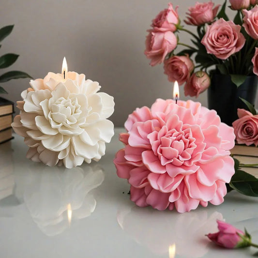 Hibiscus Flower Mold for Candle & Soap, Flat Base