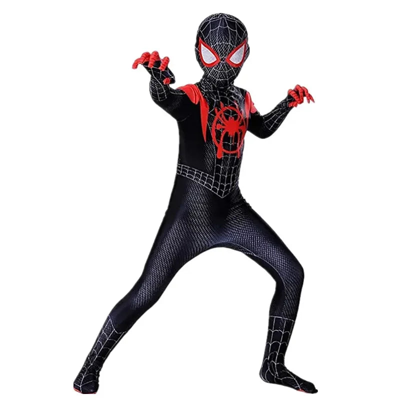 Kids Superhero Spider Costume Spandex Jumpsuit Halloween