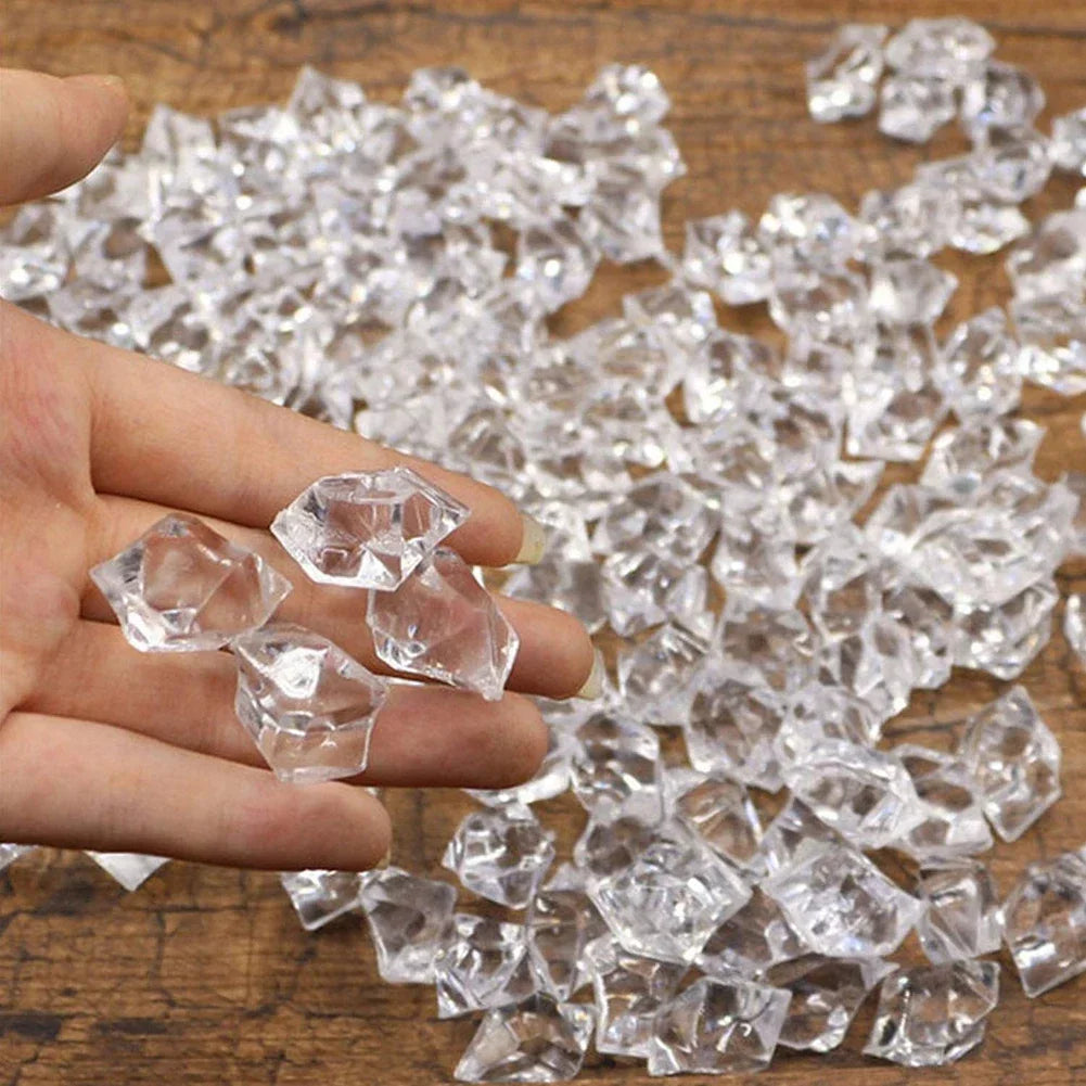 100/200pcs Crystal Transparent Fake Crushed Ice Stones