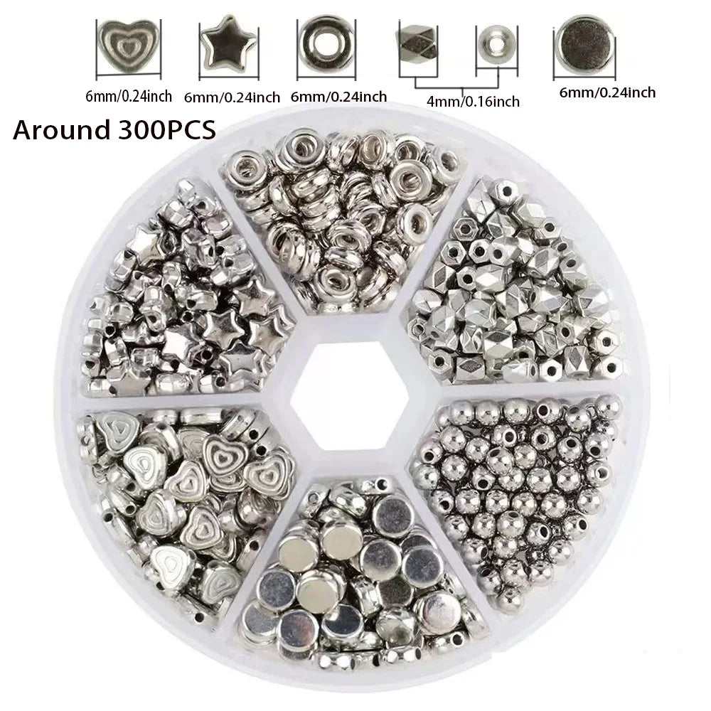 300/500pcs/800 Jewelry Making kit Plated Gold Beads