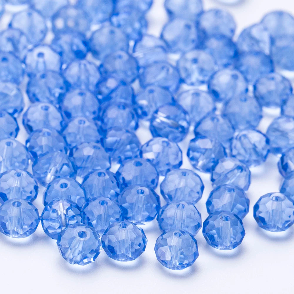 4 6 8 10mm Czech Rondelle Crystal Beads Faceted Glass Beads