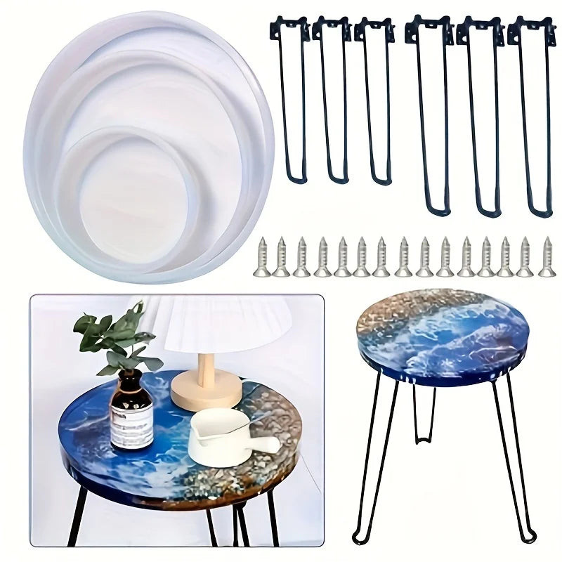 4 types of epoxy resin table-tools,14 inch and 50cm
