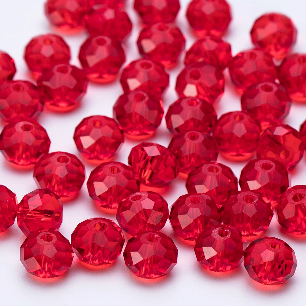 4 6 8 10mm Czech Rondelle Crystal Beads Faceted Glass Beads