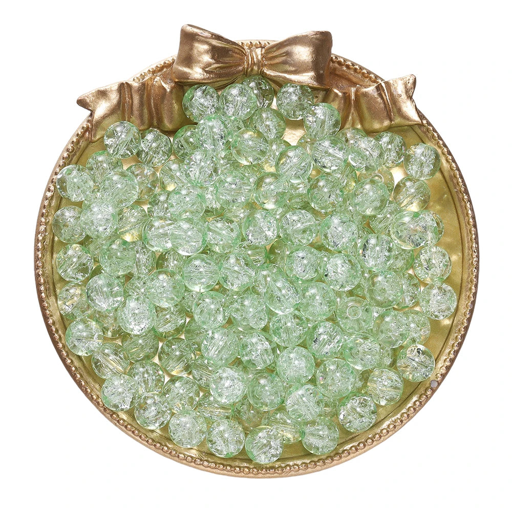 50/100pcs 8mm Glass Crackle Beads Loose Spacer Beads