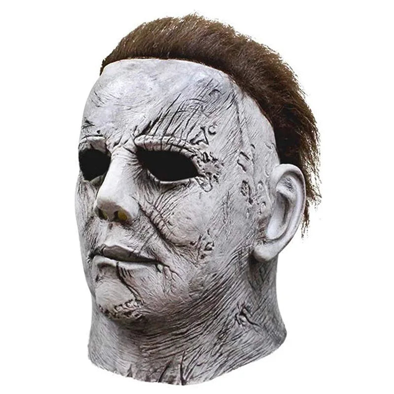 Halloween Michael Myers Mask Scary Killer Full Head Props Knife