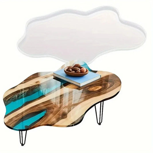 23-inch large irregular cloud river table silicone mold