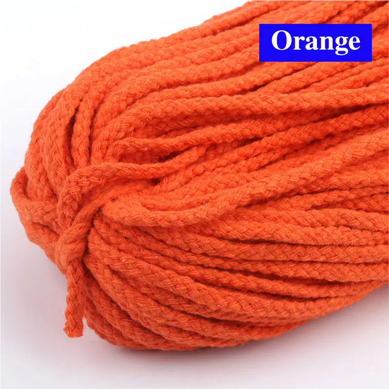 10/5Meters-5mm Colored Cotton Twisted Rope DIY Craft