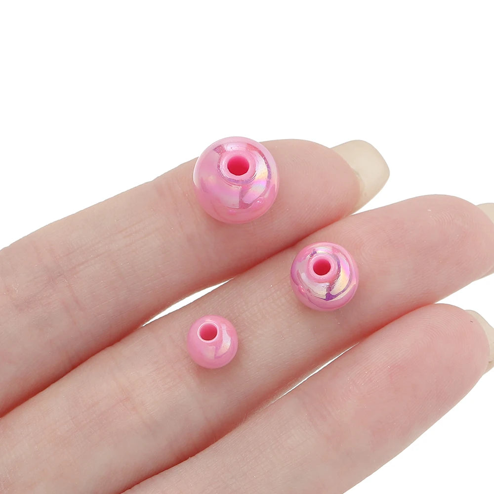 50/100pcs 6/8/10mm Acrylic Beads Spacer Beads