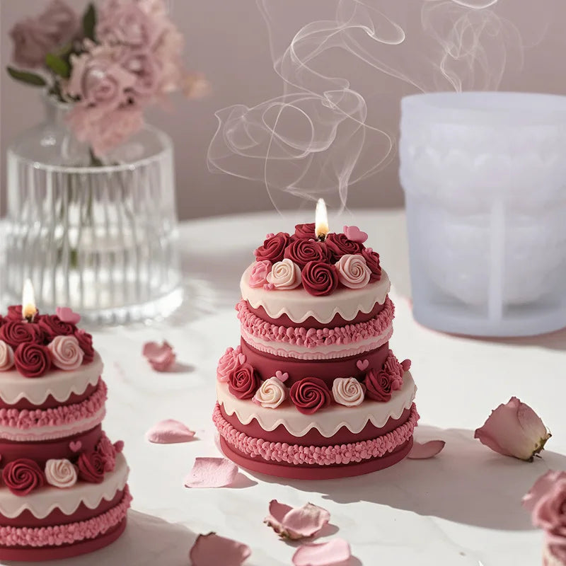 3D-Love Hanging Cake Candle Silicone Mold DIY