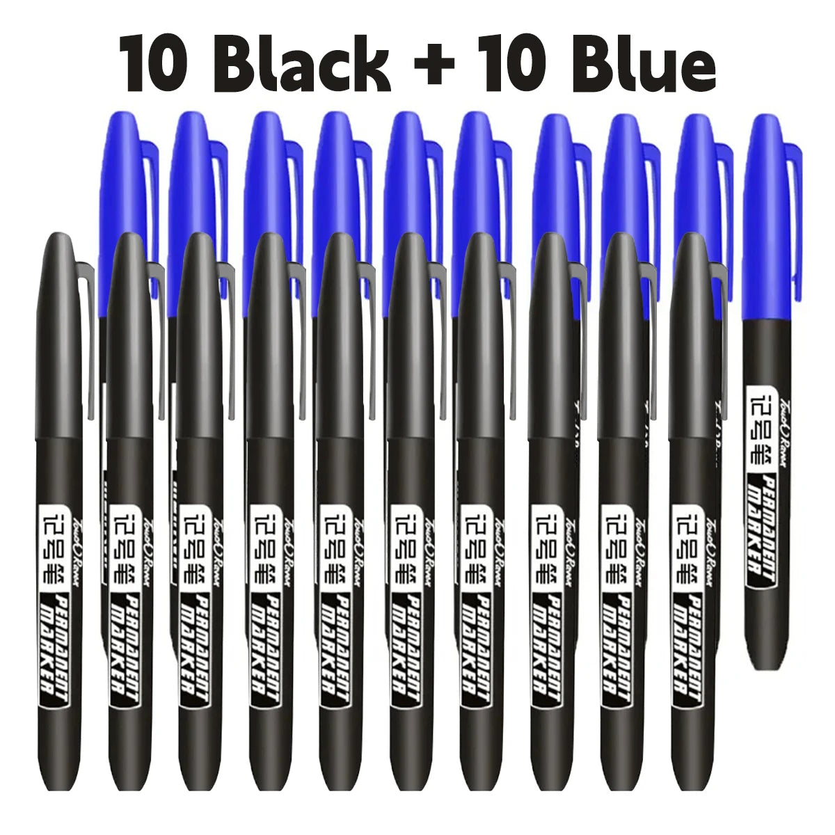6 PCS Permanent Marker Pen Manga Drawing Markers Black-Blue-Red