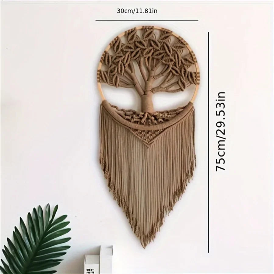 Tree of Life Macrame Wall Hanging Handmade Woven Boho
