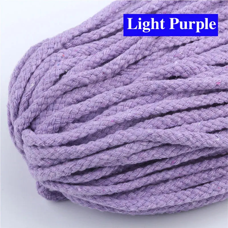 10/5Meters-5mm Colored Cotton Twisted Rope DIY Craft
