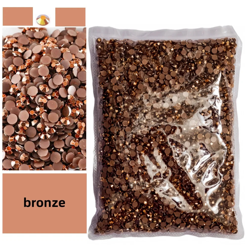 Bulk 2-6mm Jelly AB-Resin Rhinestones Flat Back Crystals