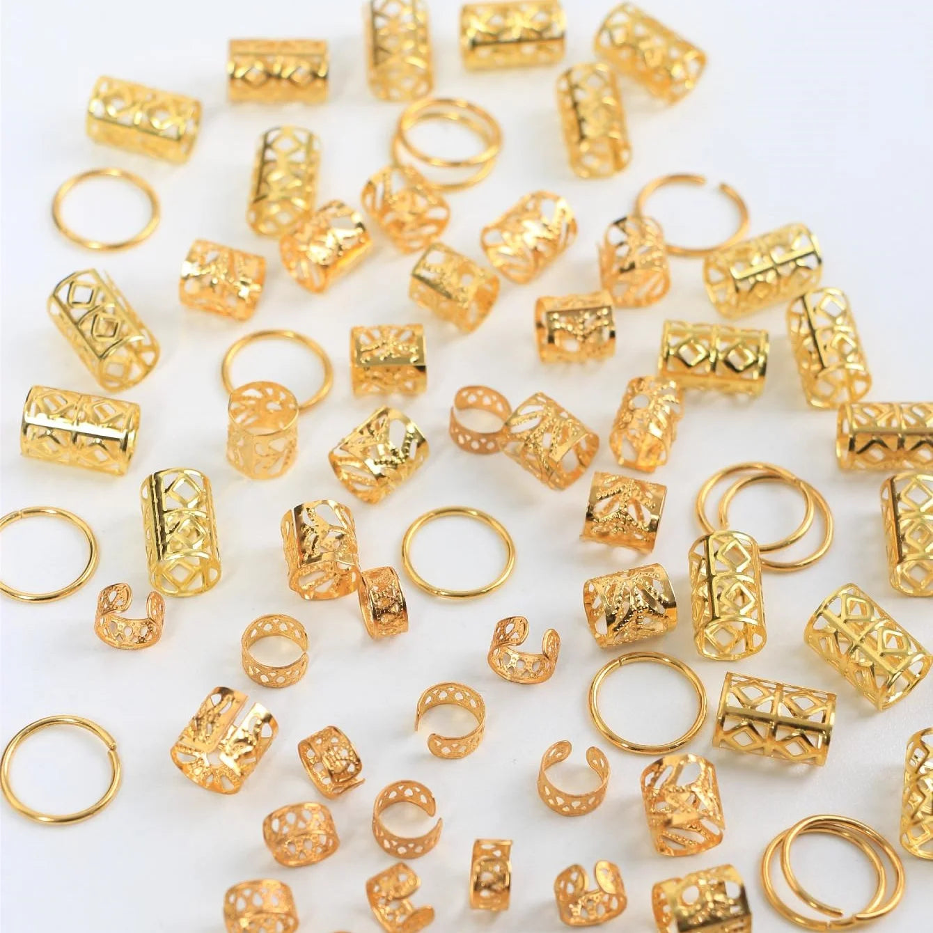 80pcs Hair Beads - Stylish Alloy Hair Accessories