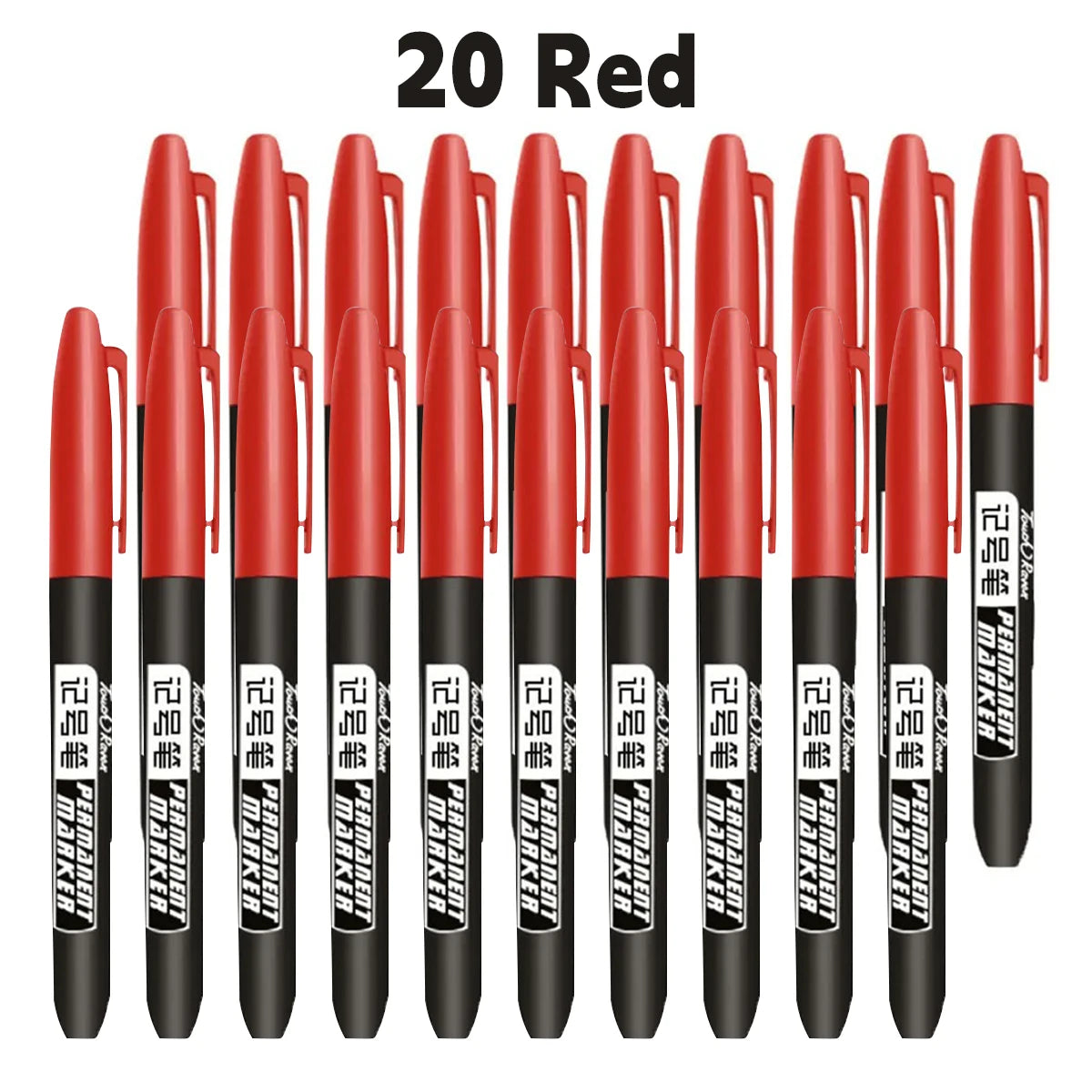6 PCS Permanent Marker Pen Manga Drawing Markers Black-Blue-Red