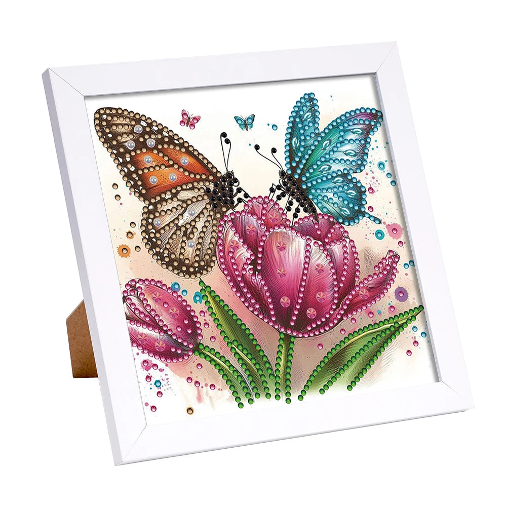 5D DIY Partial Special Shaped Drill Diamond Painting Kit W/ Frame Decor