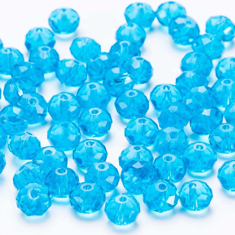 4 6 8 10mm Czech Rondelle Crystal Beads Faceted Glass Beads