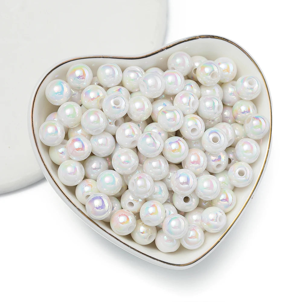 50/100pcs 6/8/10mm Acrylic Beads Spacer Beads