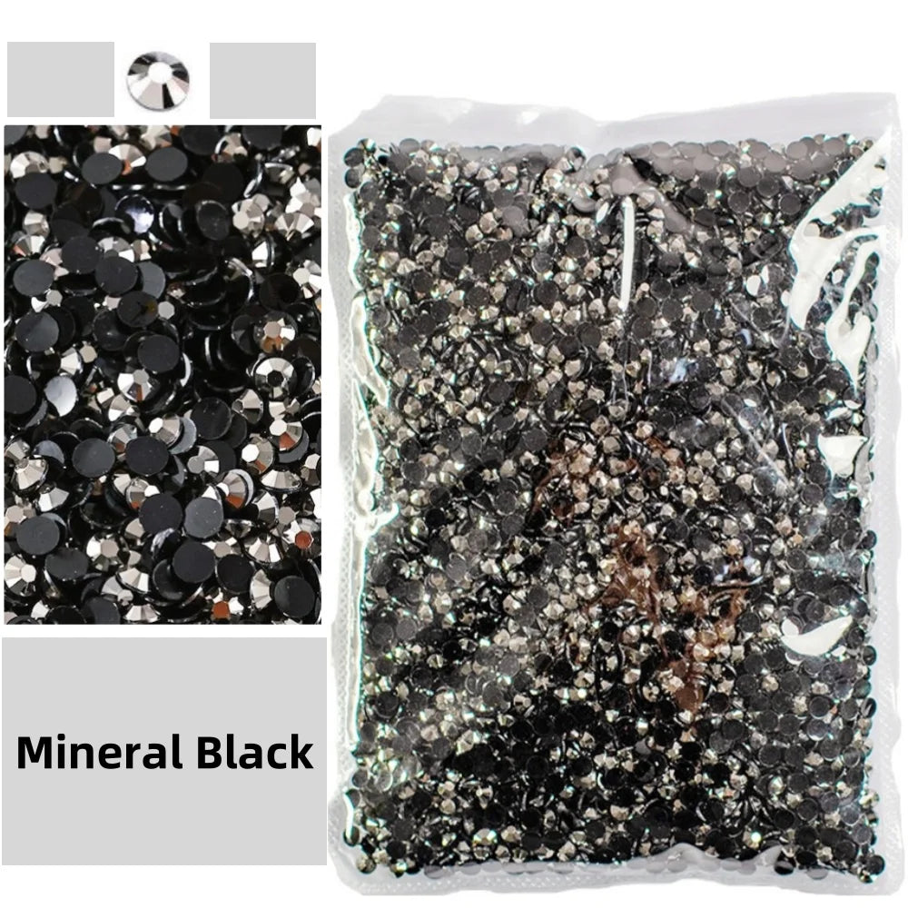 Bulk 2-6mm Jelly AB-Resin Rhinestones Flat Back Crystals