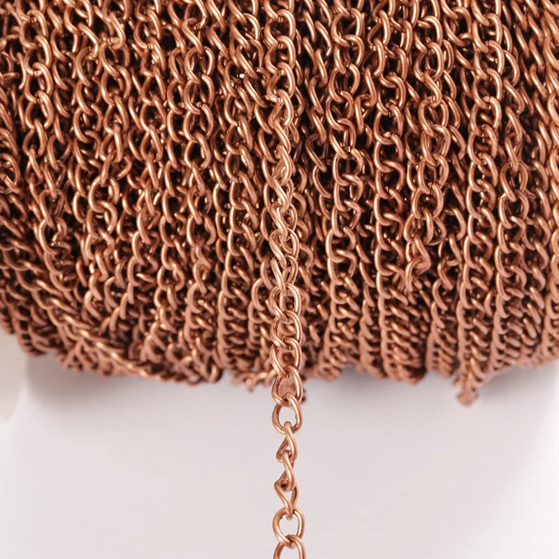 2 Meter Flat 2.5/3.5/4.5mm Extension Thin Chain Metal