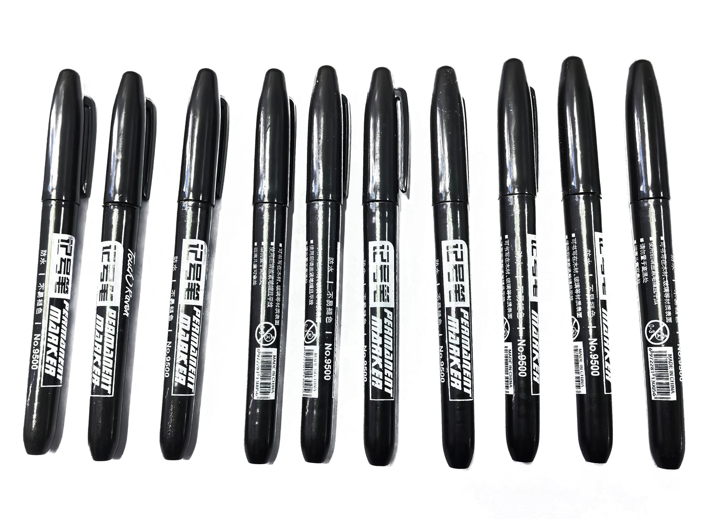 6 PCS Permanent Marker Pen Manga Drawing Markers Black-Blue-Red